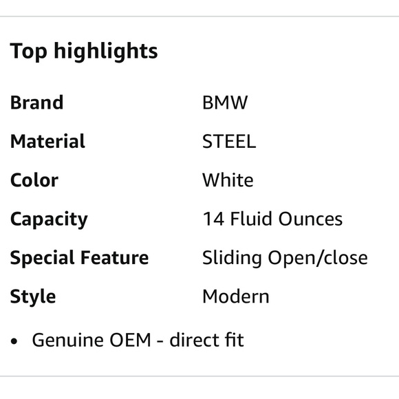 BMW Fusion Tumbler White 14oz Stainless Steel Travel Mug - Picture 6 of 6